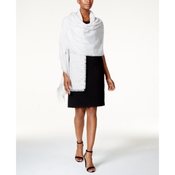 Inc International Concepts Metallic Jacquard Wrap - Picture 1 of 6